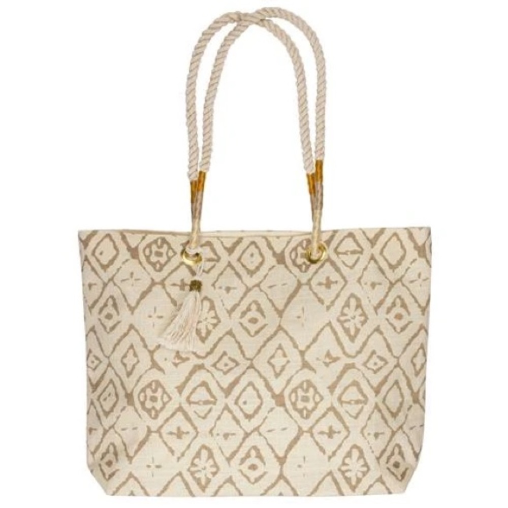 Karma Beach Tote in Cream